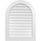 Ekena Millwork Round Top Surface Mount PVC Gable Vent: Non-Functional, w/ 3-1/2"W x 1"P Standard Frame, 30"W x 40"H GVPRT30X4001SN - alternate 1